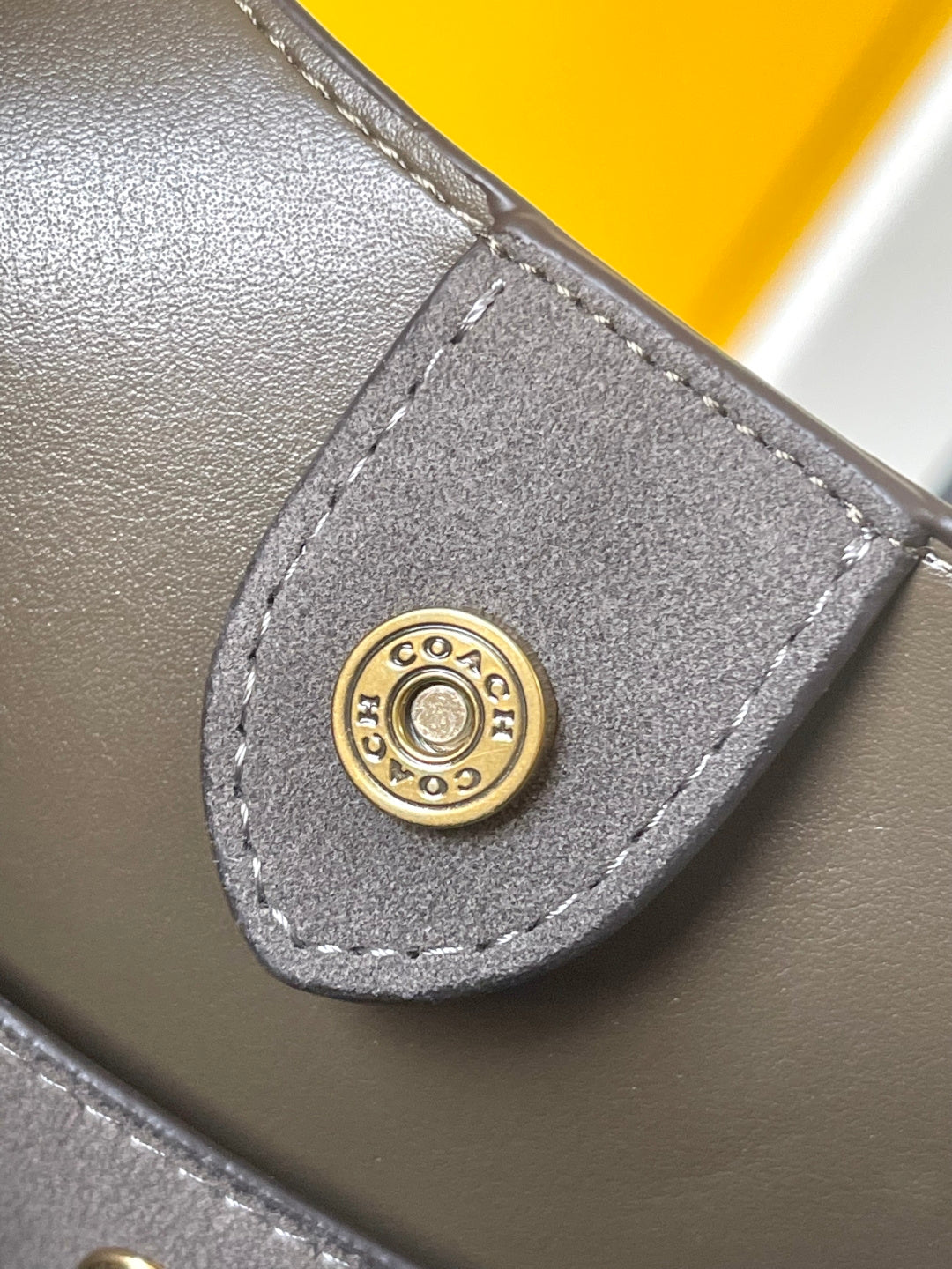 Coach Brooklyn Shoulder Bag 34cm Taupe Suede