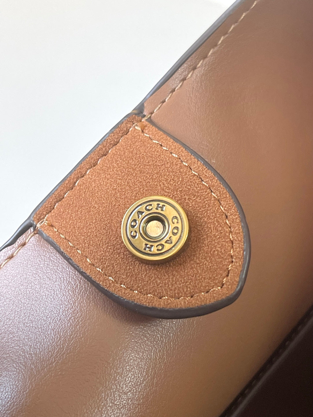 Coach Brooklyn Shoulder Bag 39cm Camel Suede