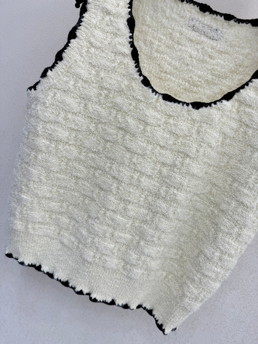 CC 26s Vest Black White Tweed Silk 363530