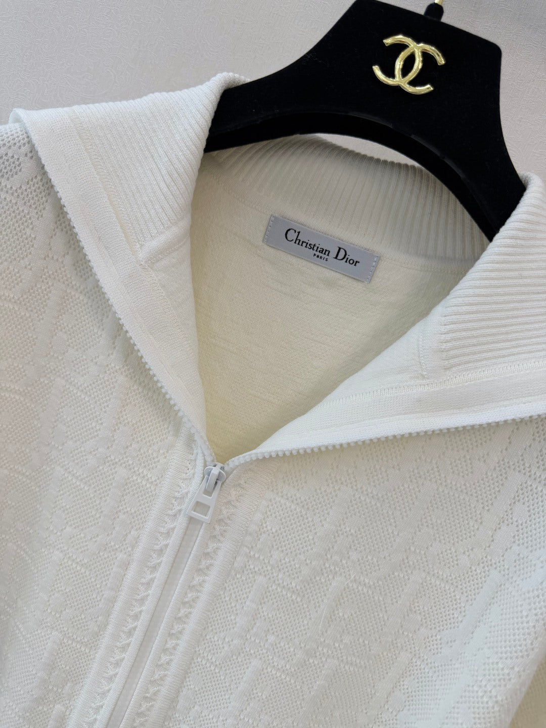 CD 26s Set Double-Zip Collar Cardigan+ Long Pant White Tencel 424795