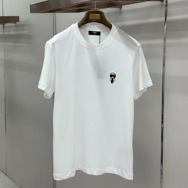 Fendi 2026 Men's Short-Sleeve T-Shirt White Cotton 824659