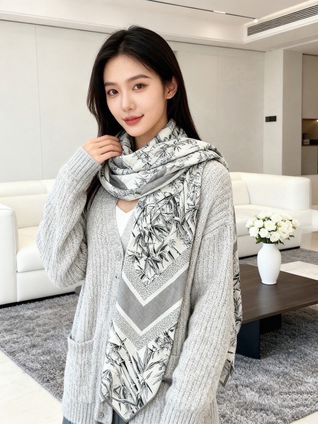 Dior 26s Scarf 140cm Silk & Cashmere 304677