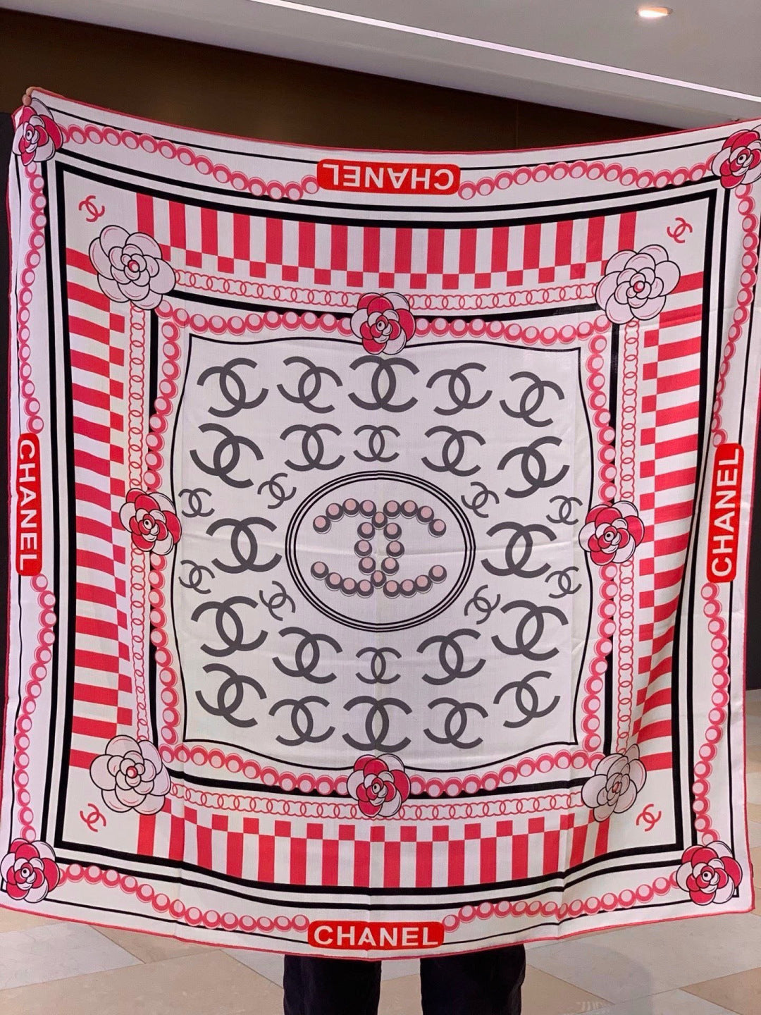 Chanel 26s Scarf 140 In Silk Cashmere 309894