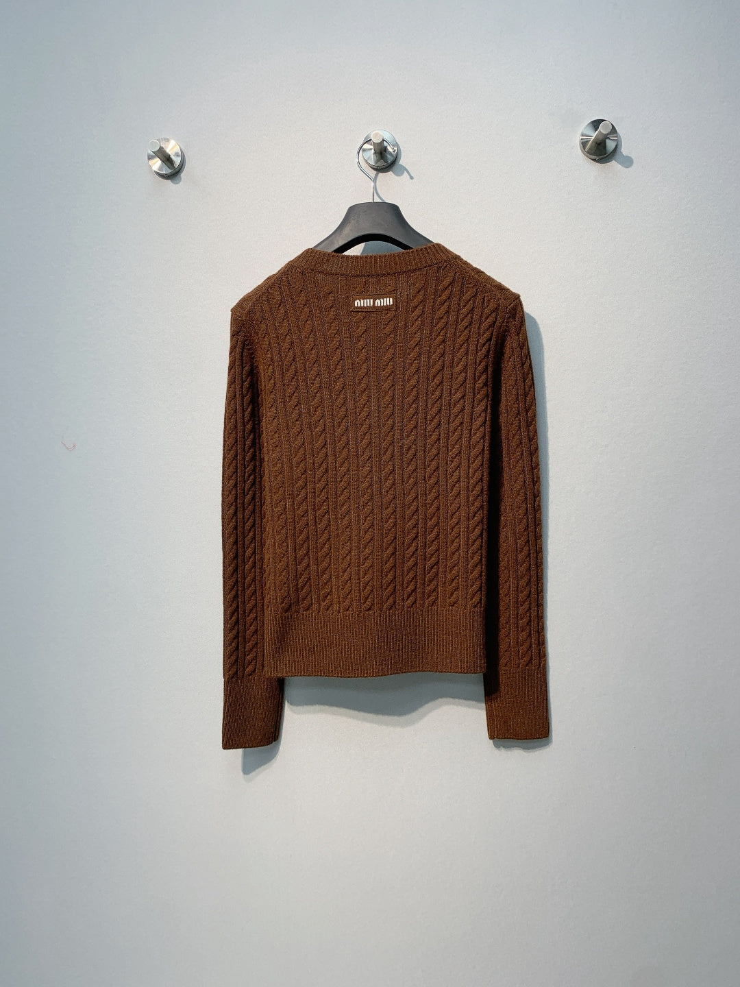 CD Cardigan Brown Cable Knit 342075