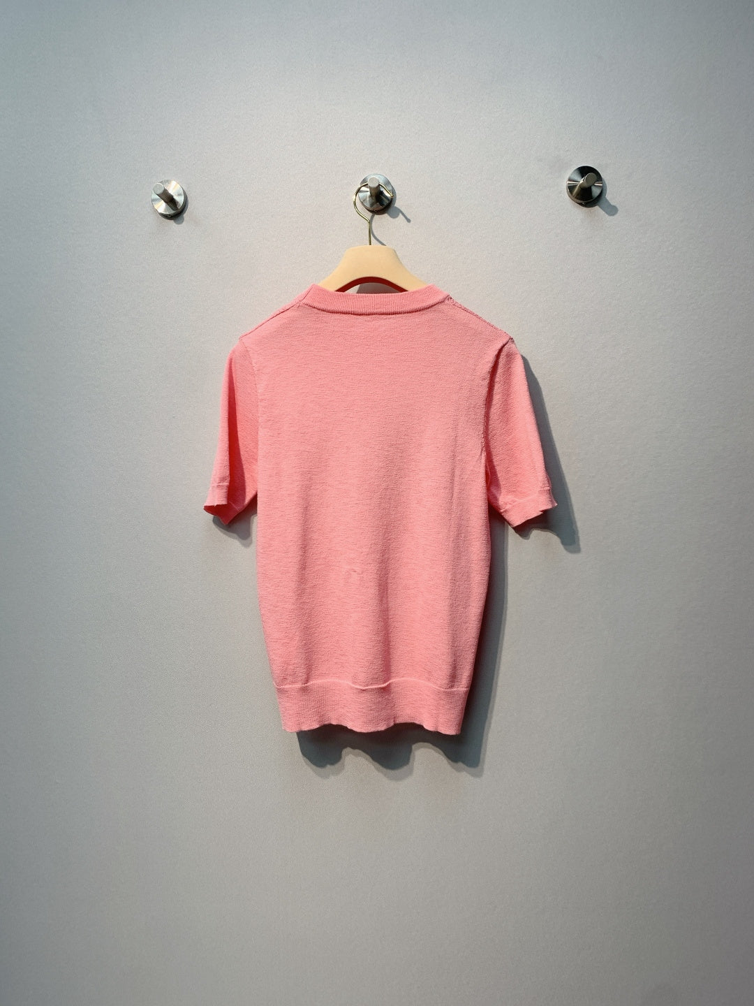 Miu Miu Knit Short-Sleeve Pink Linen Tencel 362609