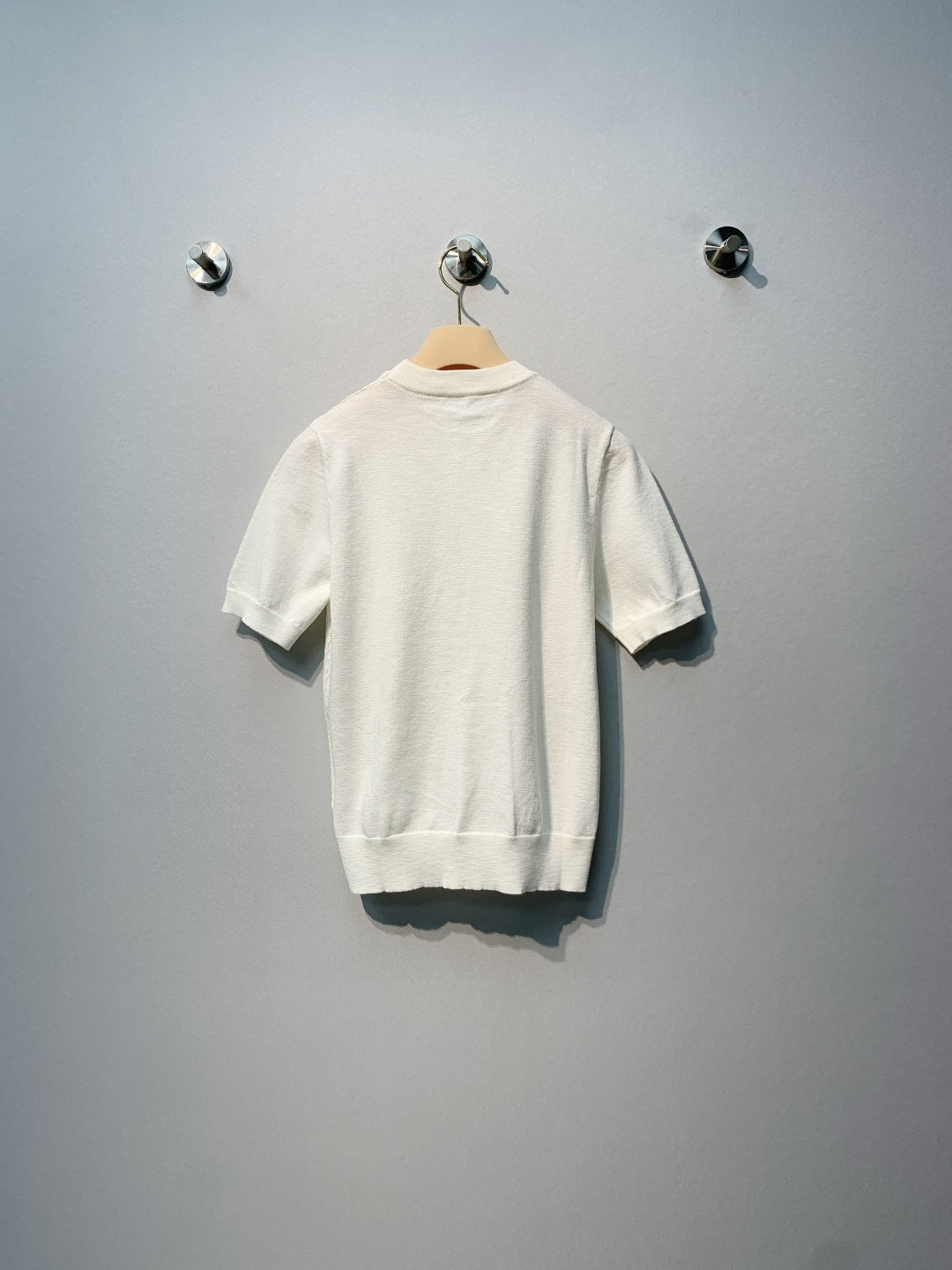 Miu Miu Knit Short-Sleeve White Linen Tencel 362610