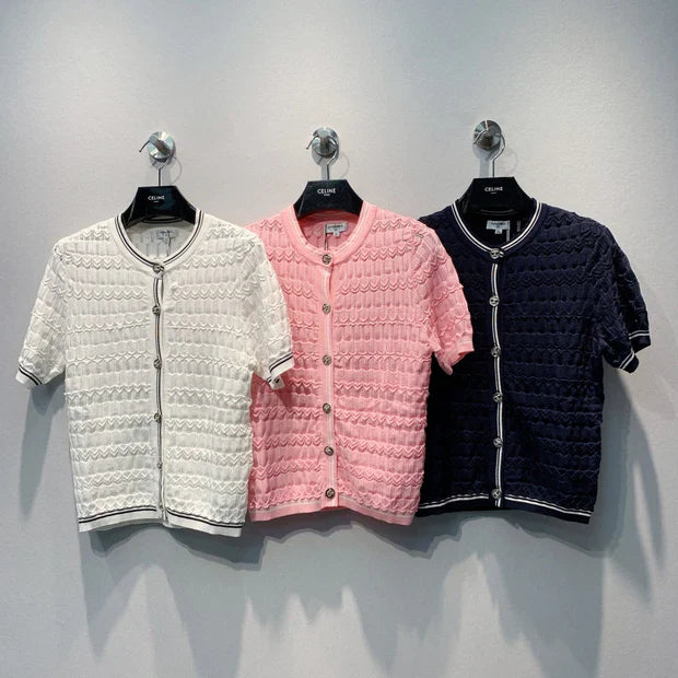 Chanel 2026 Openwork Knit Sweater Cardigan 402075
