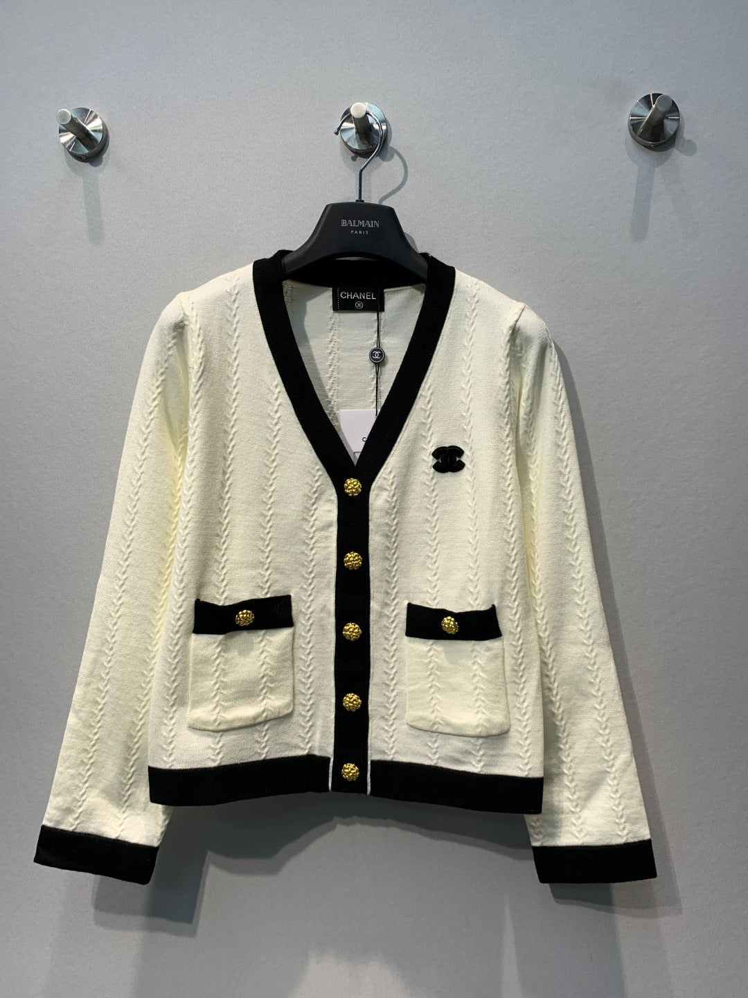 CC 26s Knit Cardigan Ivory Knitwear 416455
