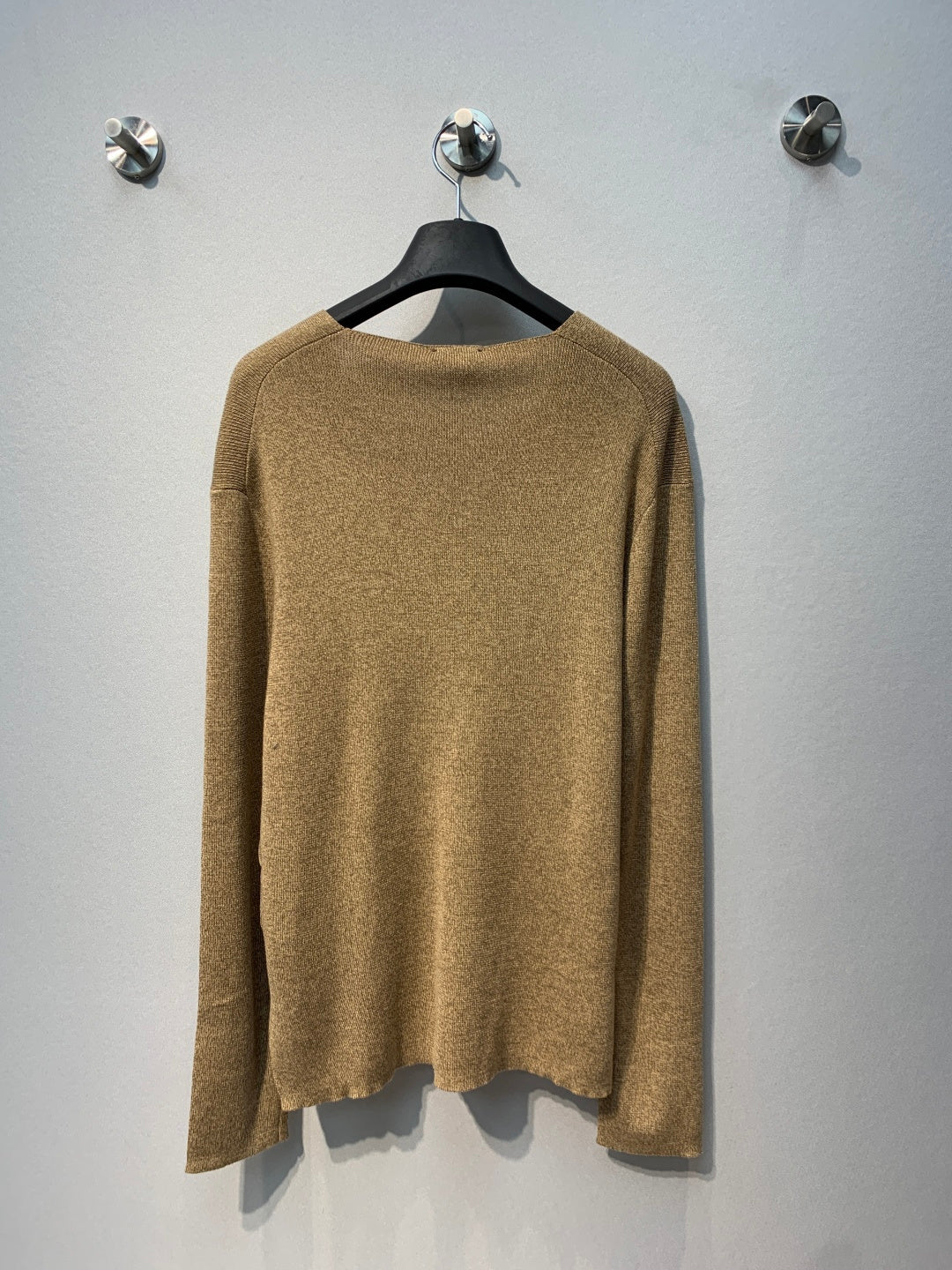CC 26s Tie-front Knit Cardigan Khaki Wool 421207