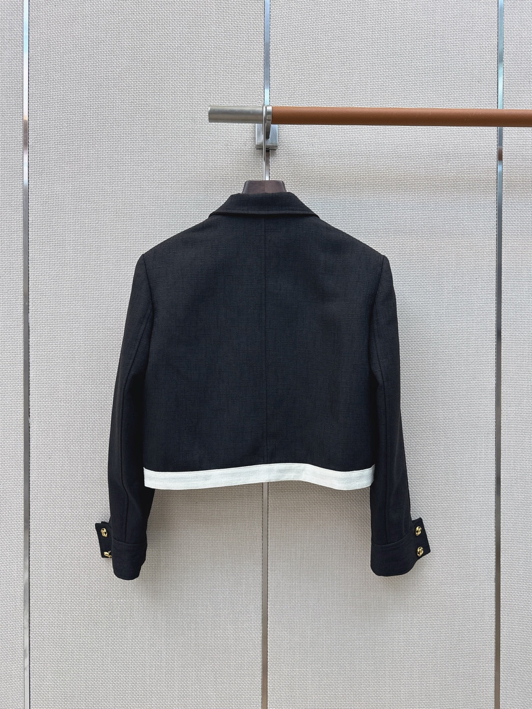 CC 26s Jacket Gabardine Black Wool Cotton Polyester 409110