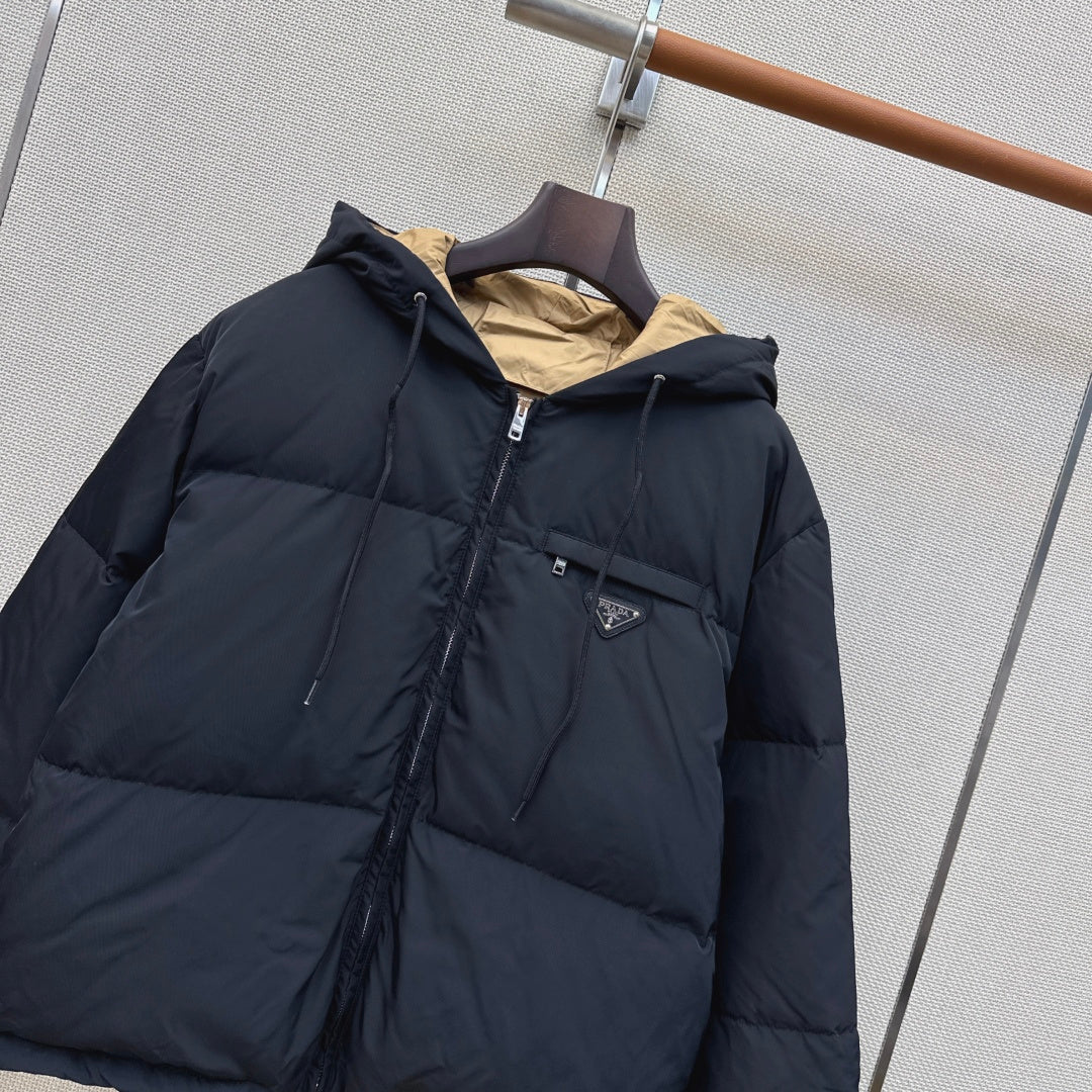 Prada 26s Down Jacket Dark Blue Re-Nylon 419234
