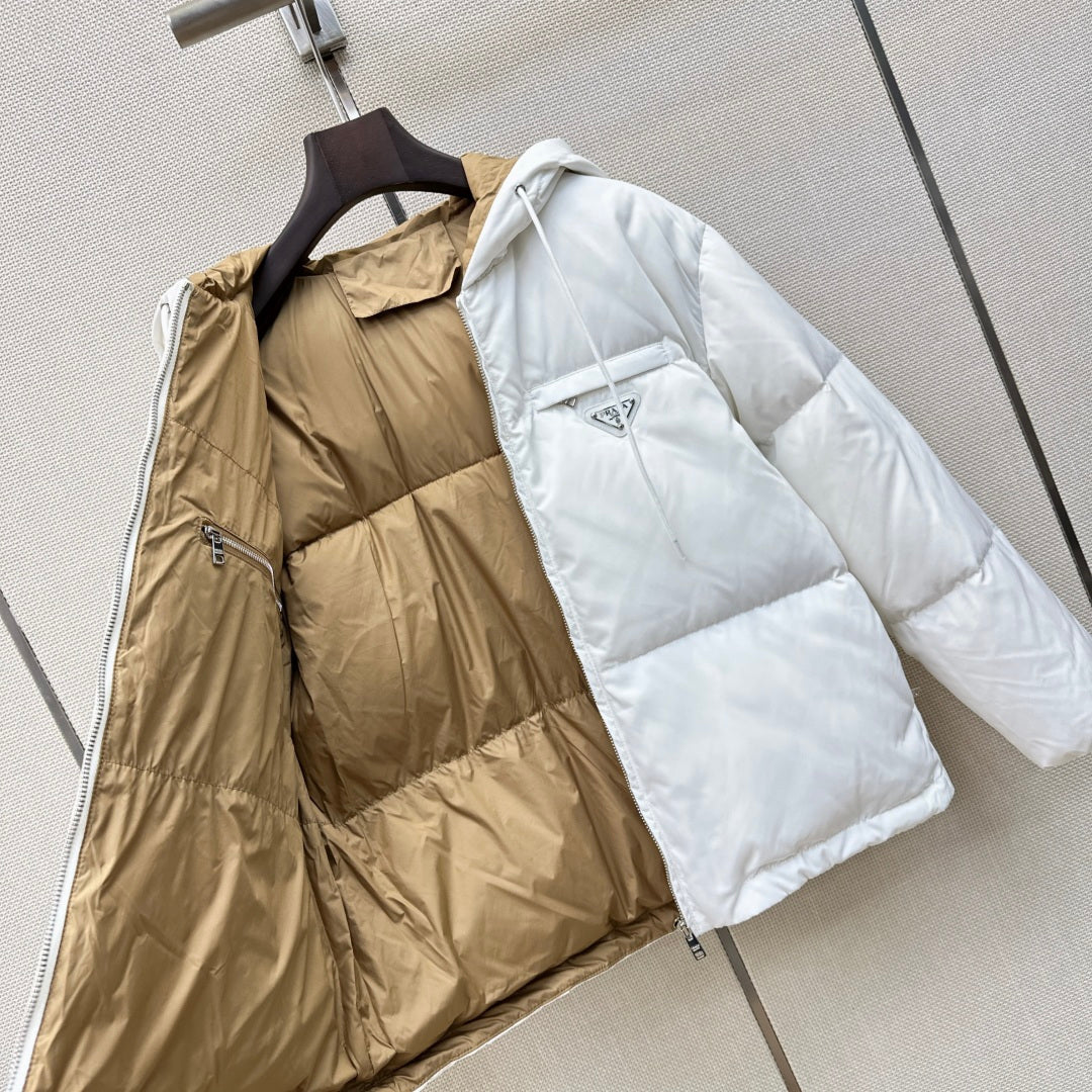 Prada 26s Down Jacket White Re-Nylon 419235