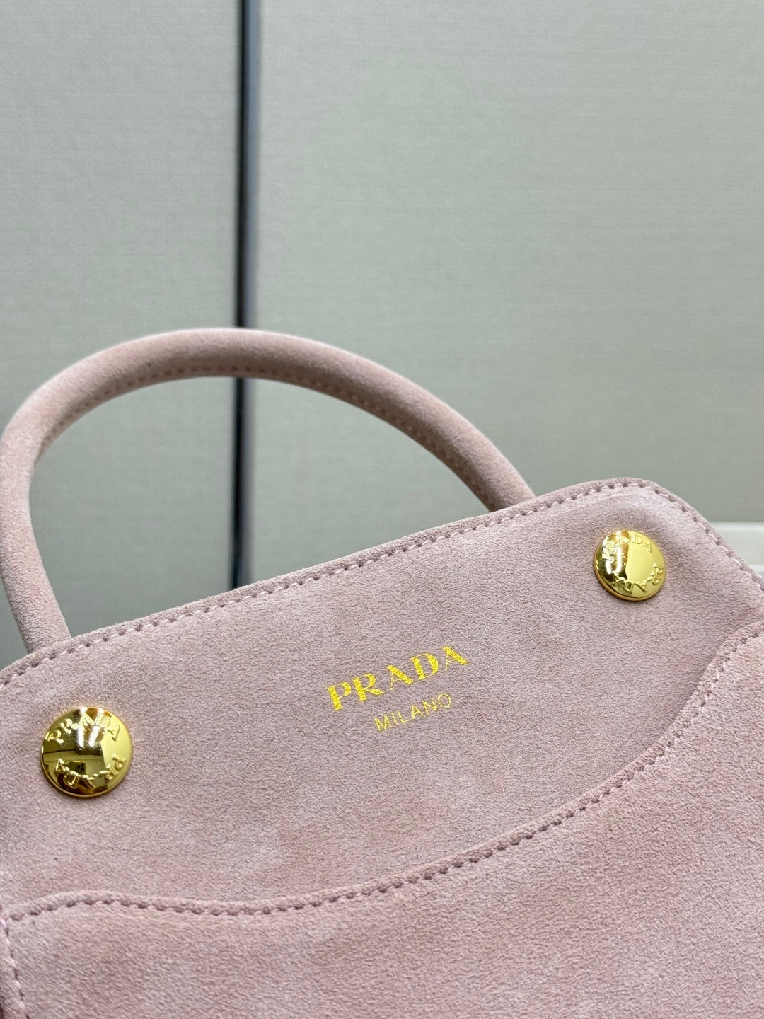 Prada 26s Mini Carry Pink Suede 144430