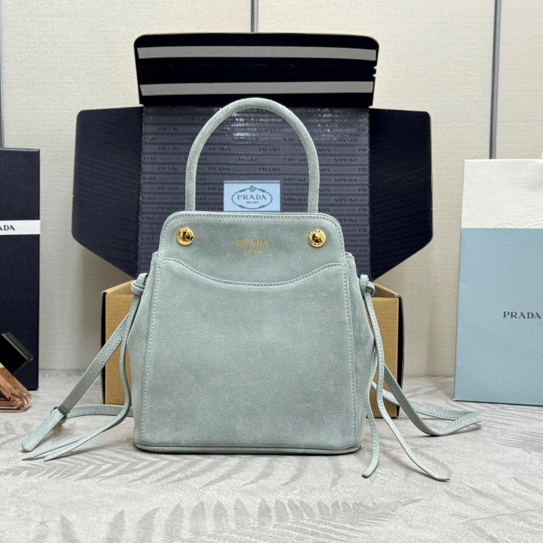 Prada 26s Mini Carry Grey Suede 144426