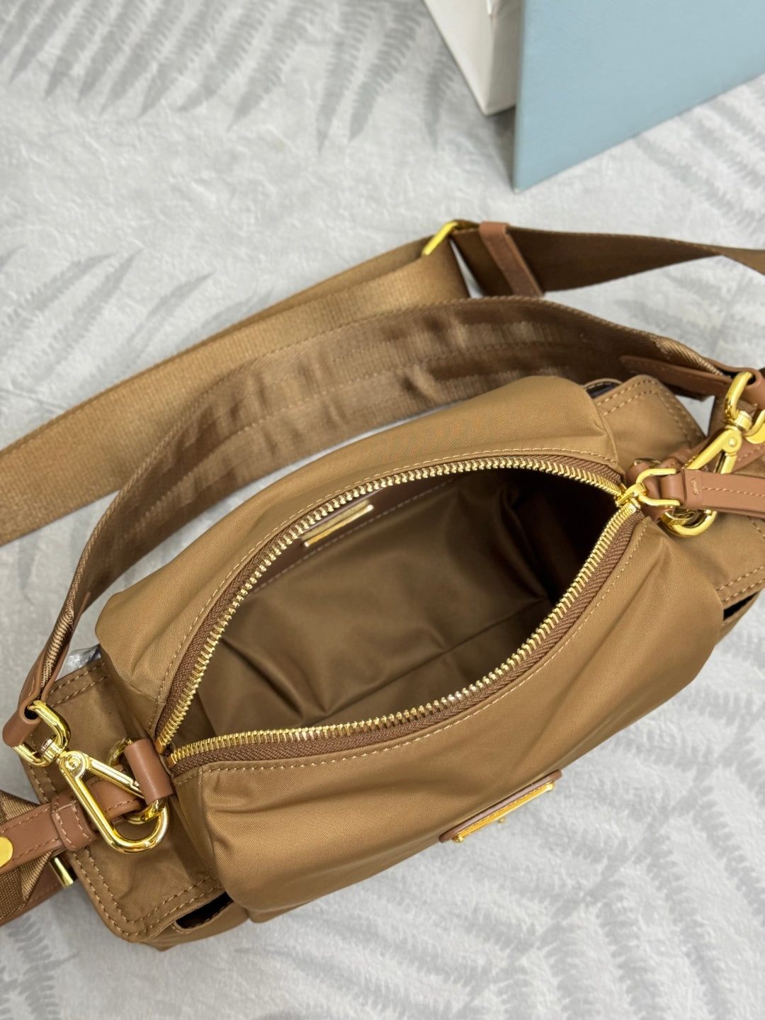 Prada 26s Small Explore Beige Re-Nylon 144439