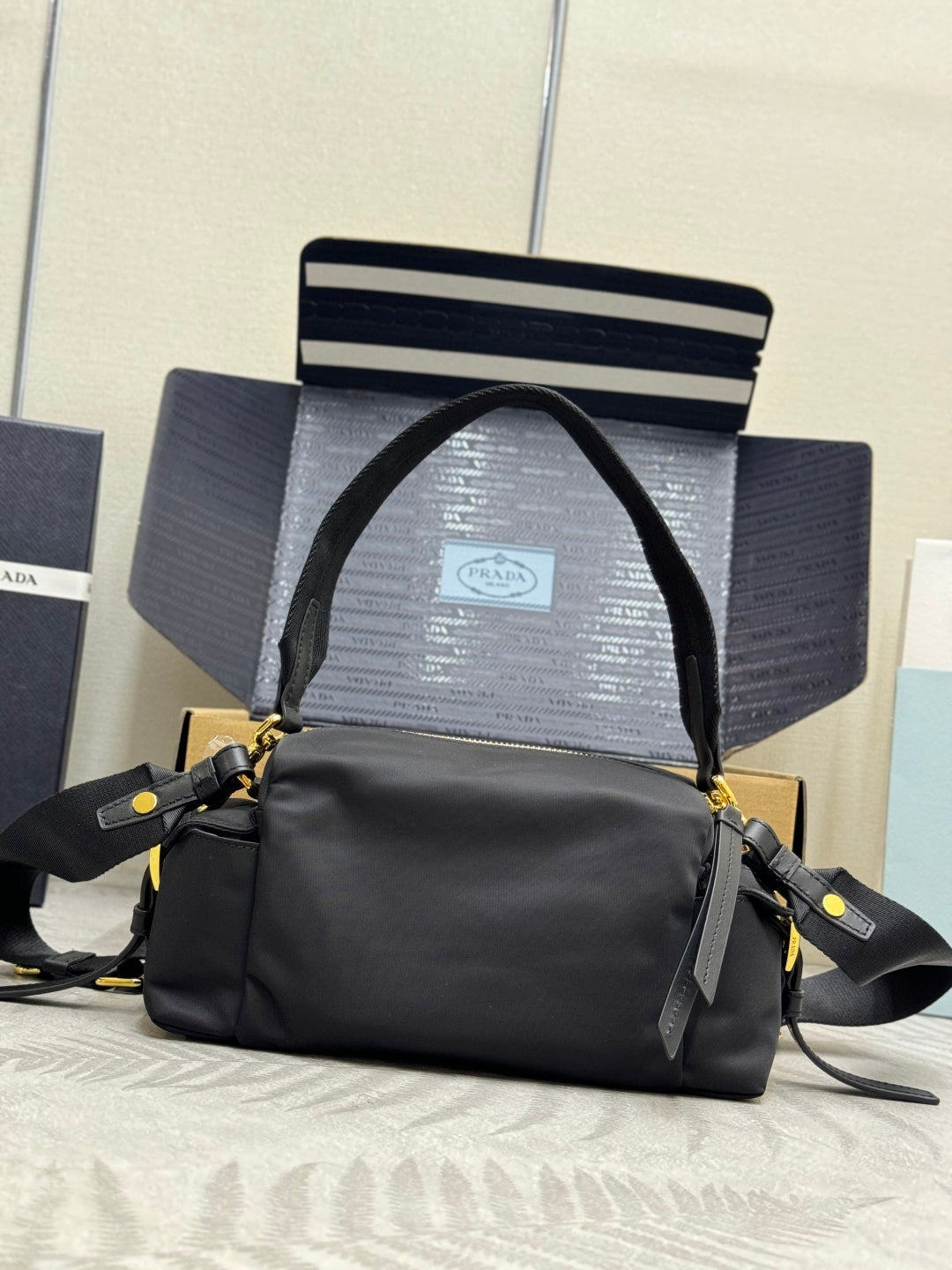 Prada 26s Small Explore Black Re-Nylon 144442