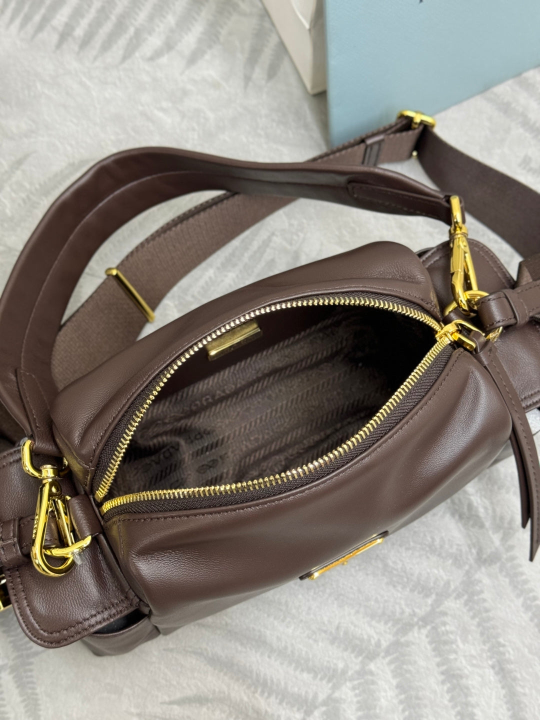 Prada 26s Small Explore Brown Leather 144436