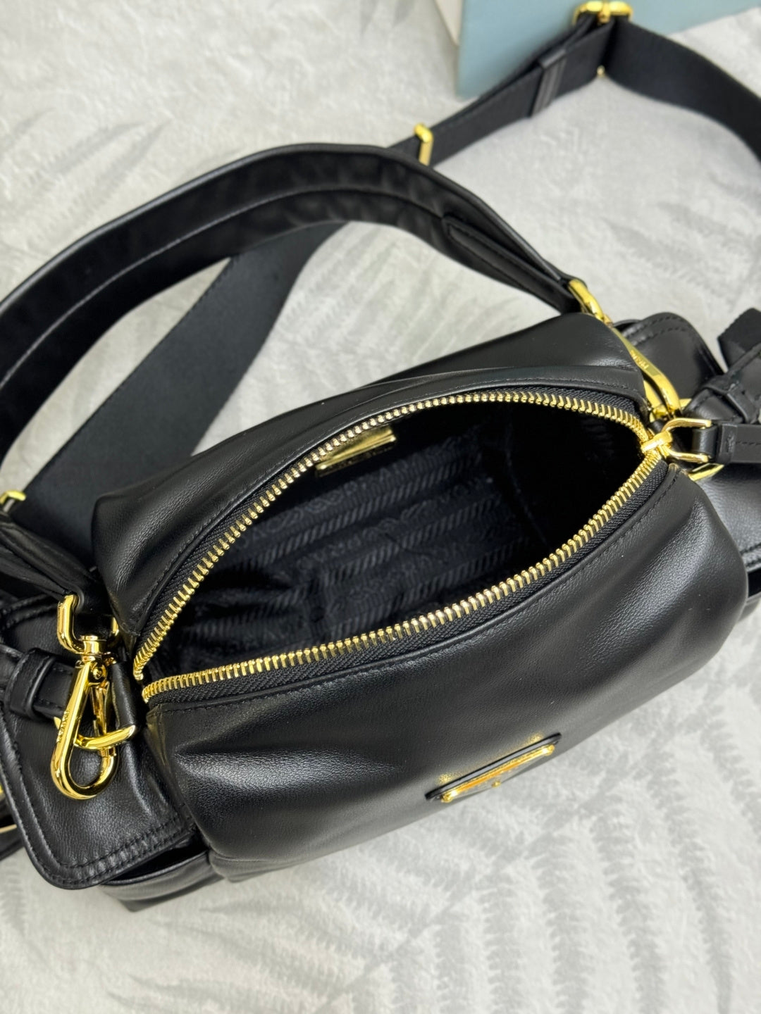 Prada 26s Small Explore Black Leather 144438