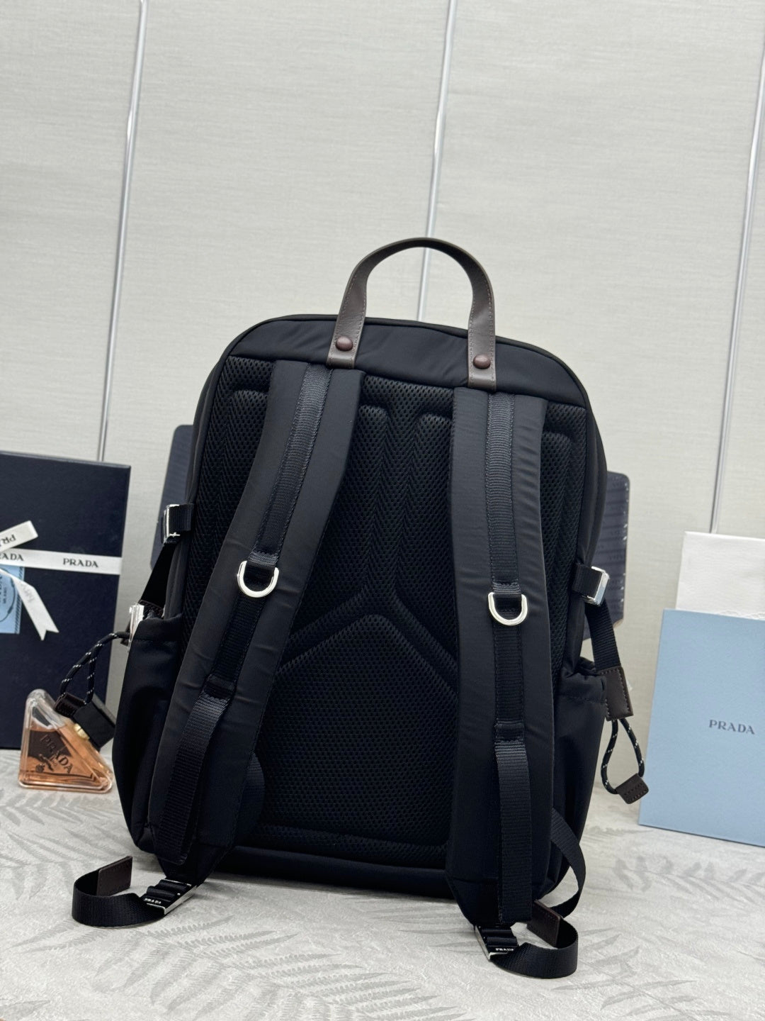 Prada Speedrock Backpack Black Re-Nylon 144446