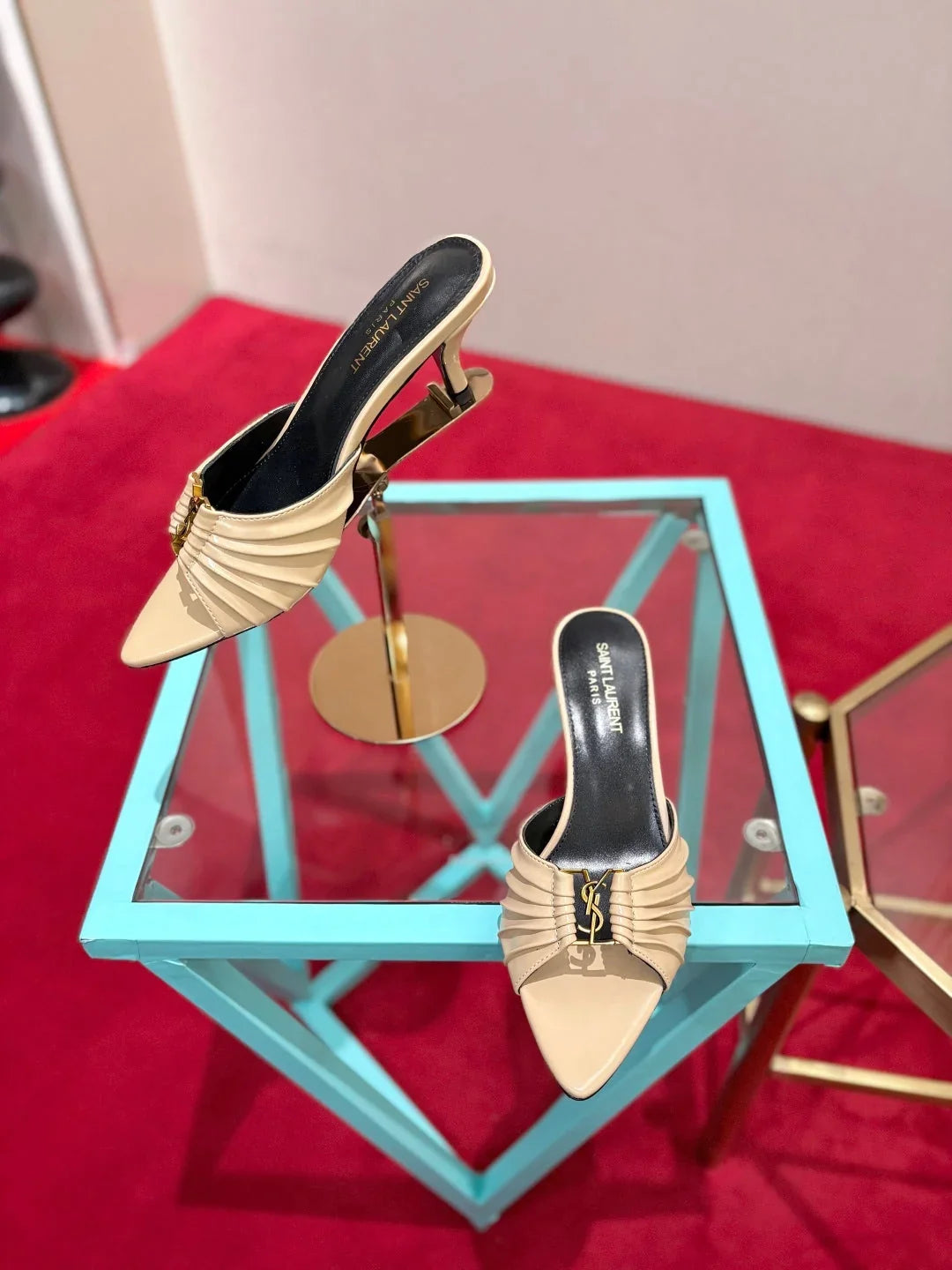 YSL 2026 Sandal 6cm Smooth Calfskin 925205