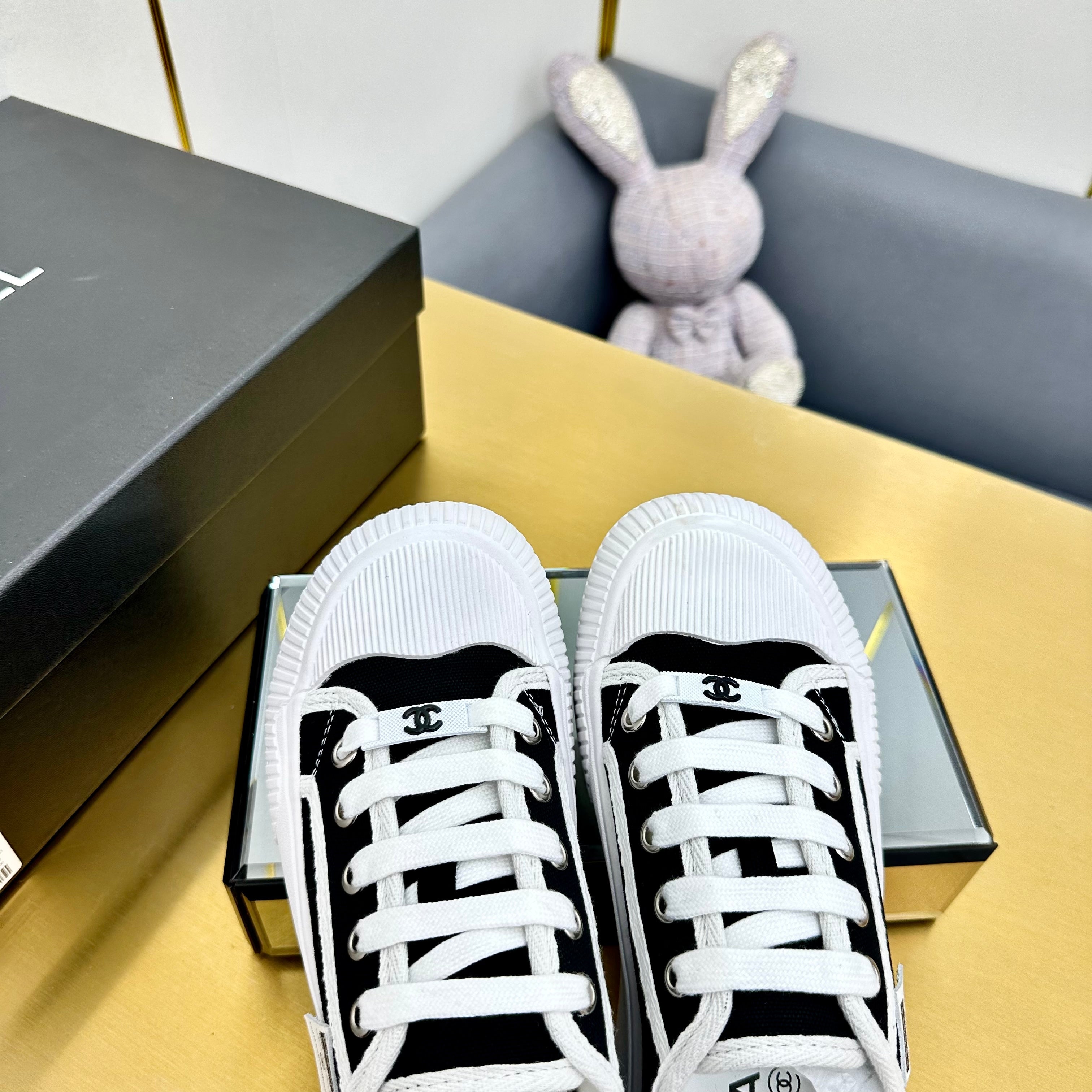 CC 26s Platform Sneakers Black Canvas 832618