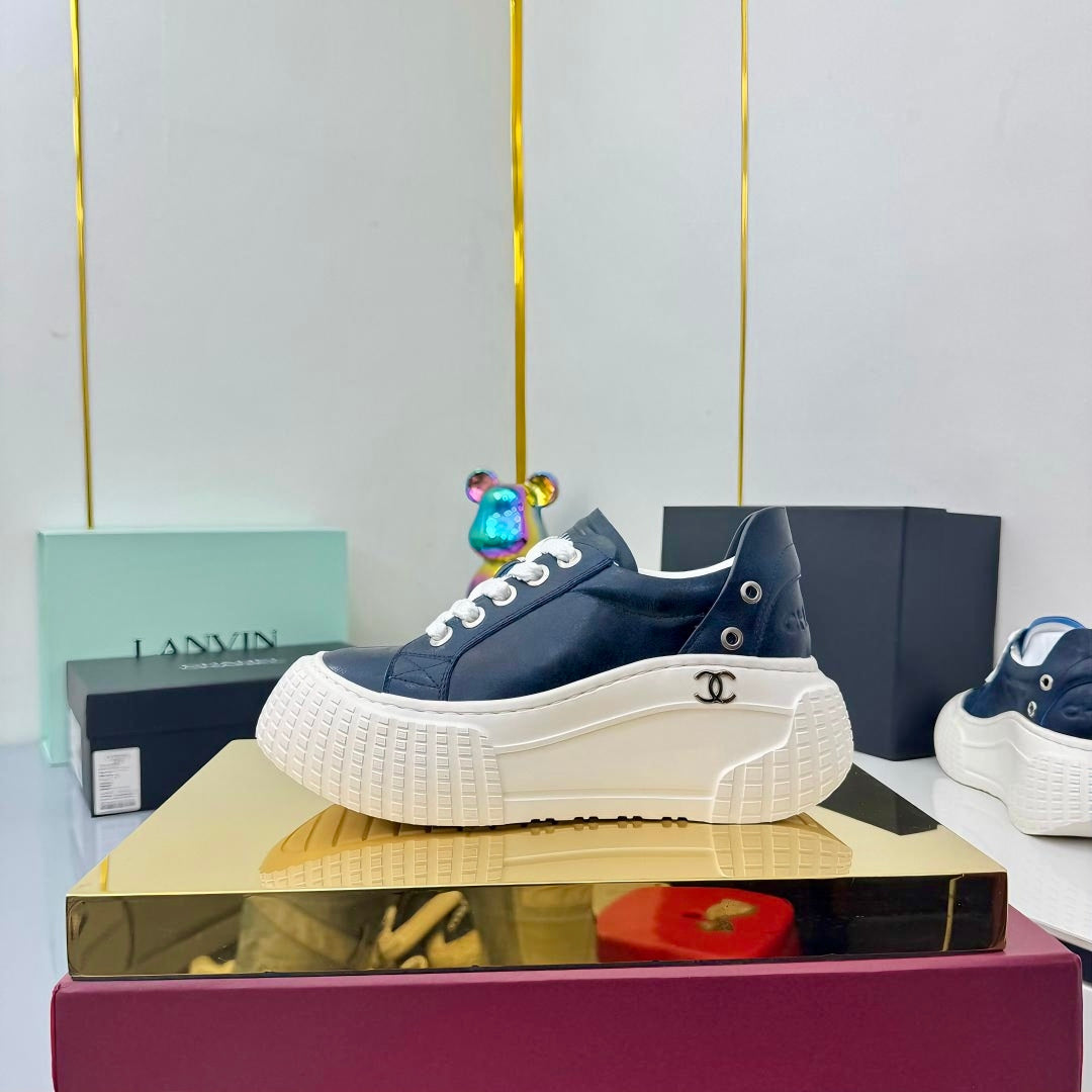 CC 25C Panda Sneakers Black White Sheepskin Mesh 413850