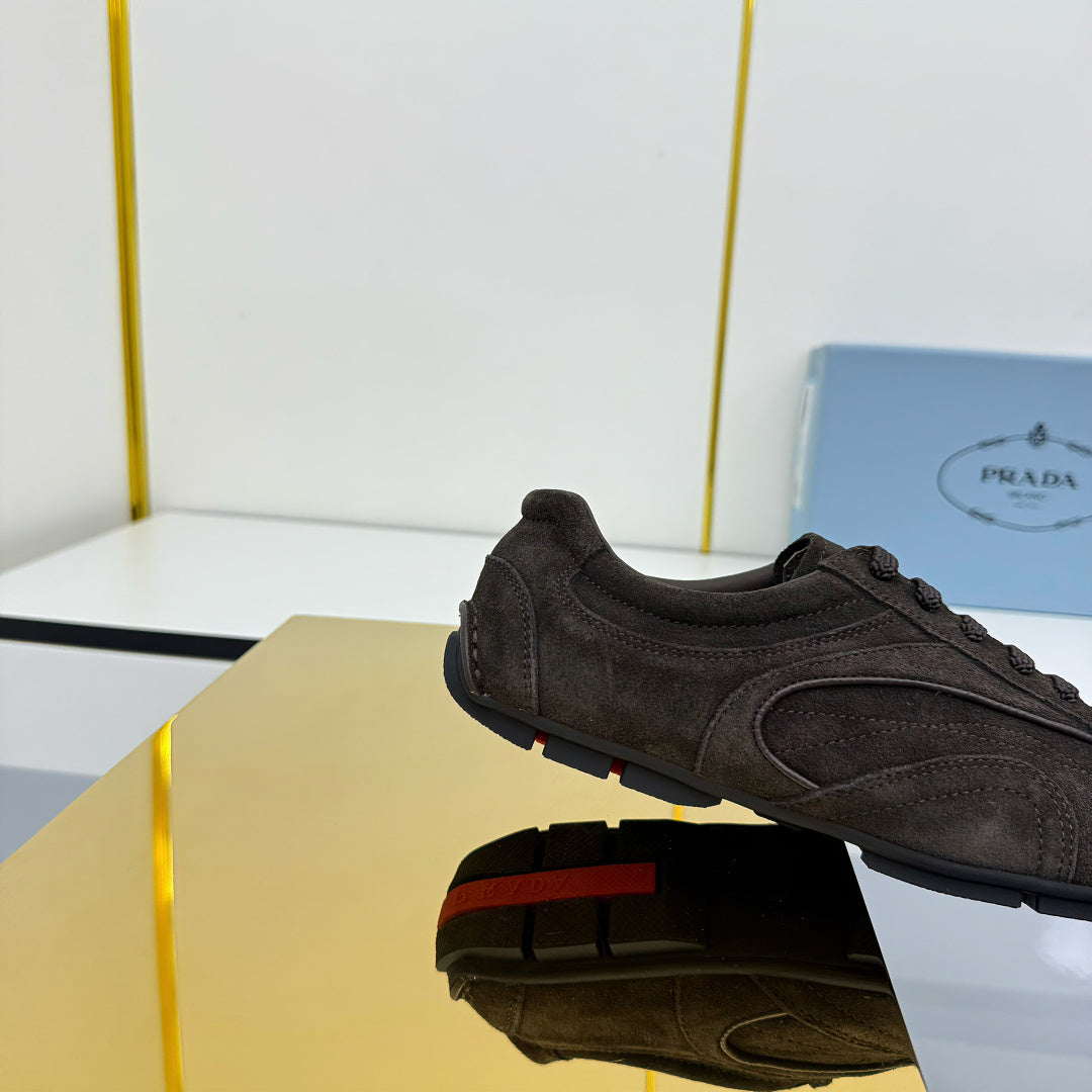 Prada 26s Montecarlo Re-Edition Sneakers Taupe Suede 986632