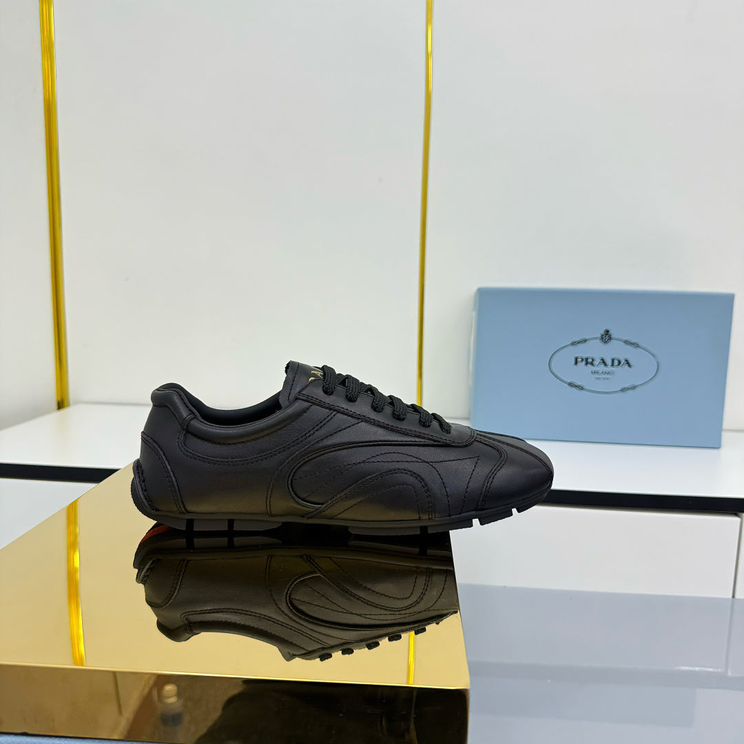 Prada 26s Montecarlo Re-Edition Sneakers Black Leather 986633
