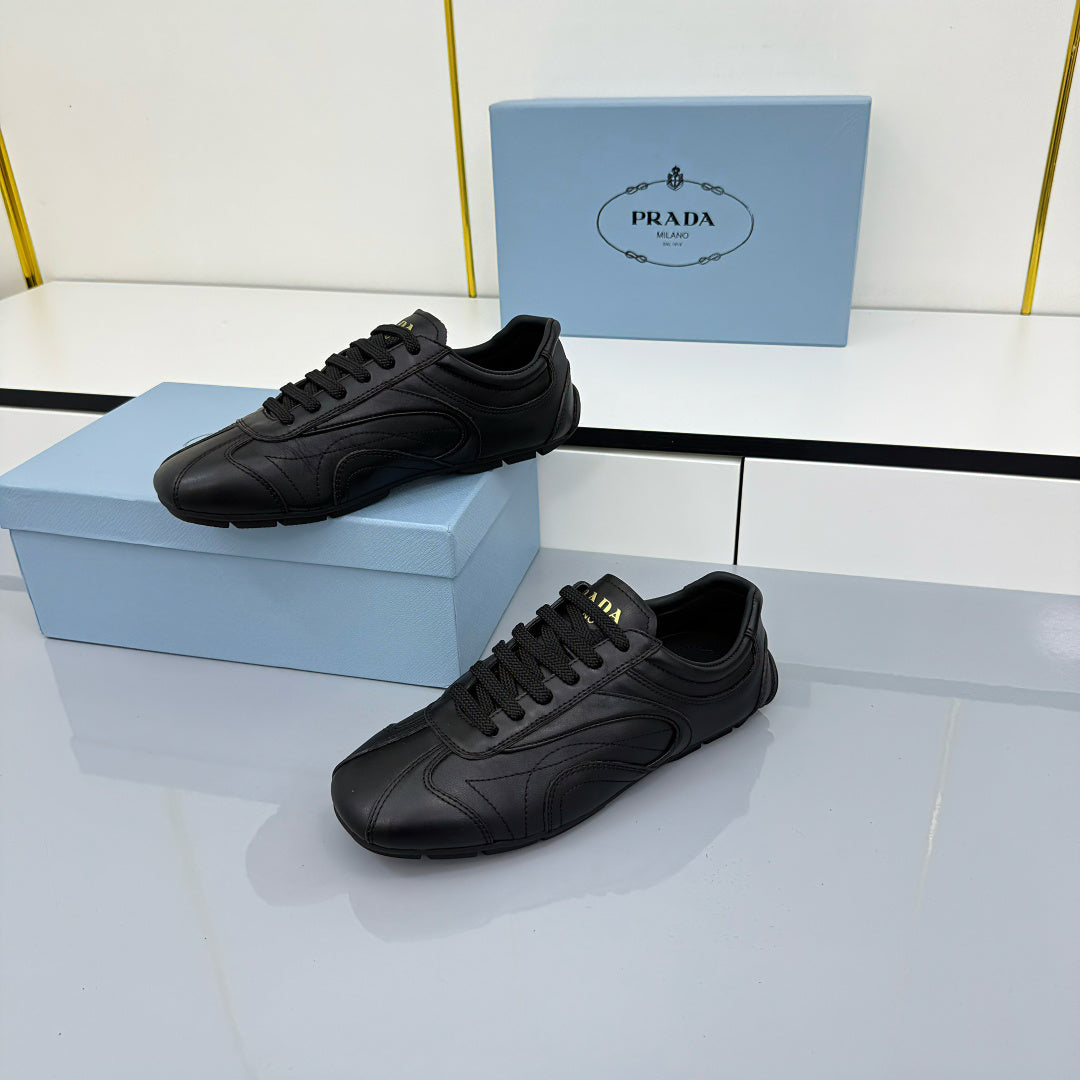 Prada 26s Montecarlo Re-Edition Sneakers Black Leather 986633