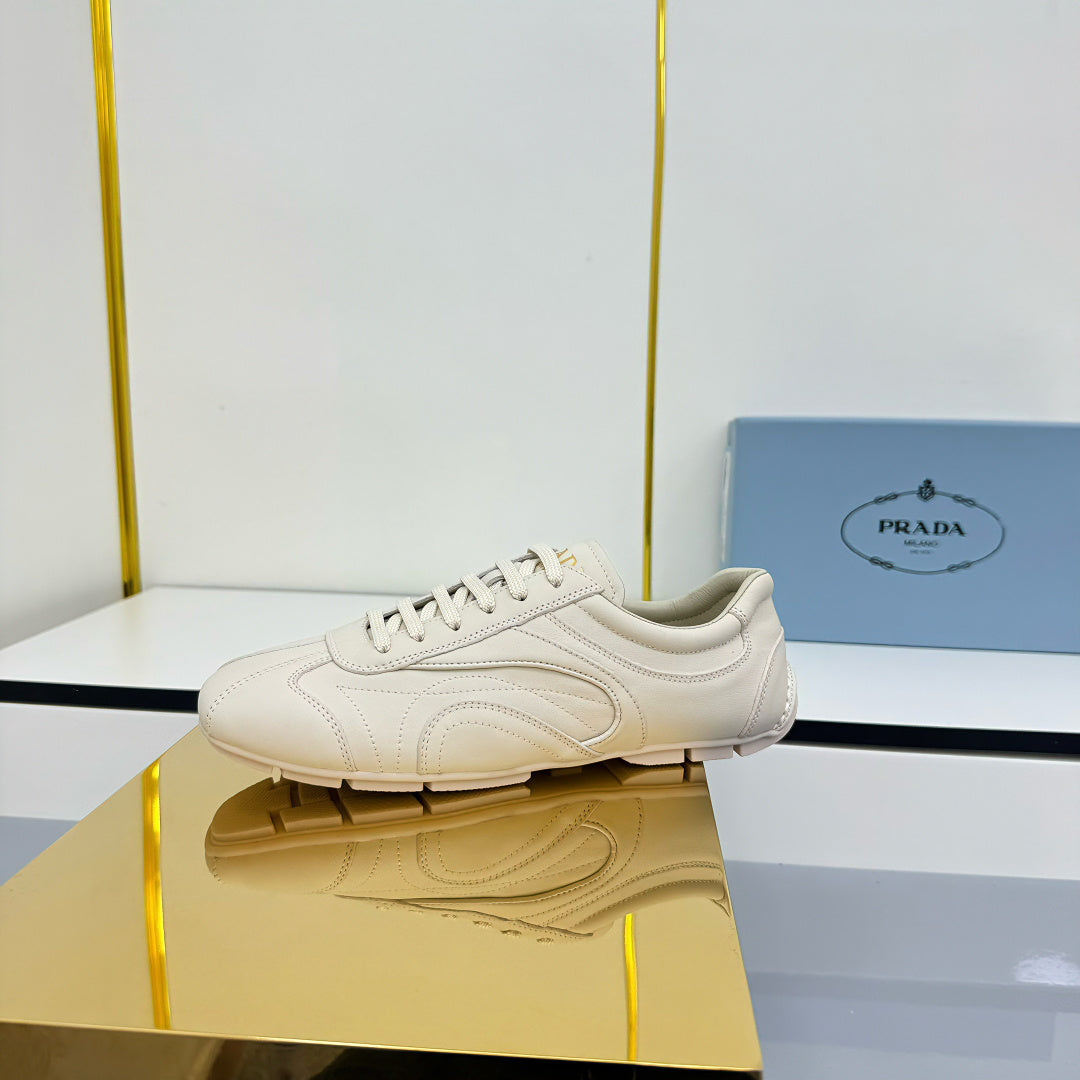 Prada 26s Montecarlo Re-Edition Sneakers Ivory Leather 986634