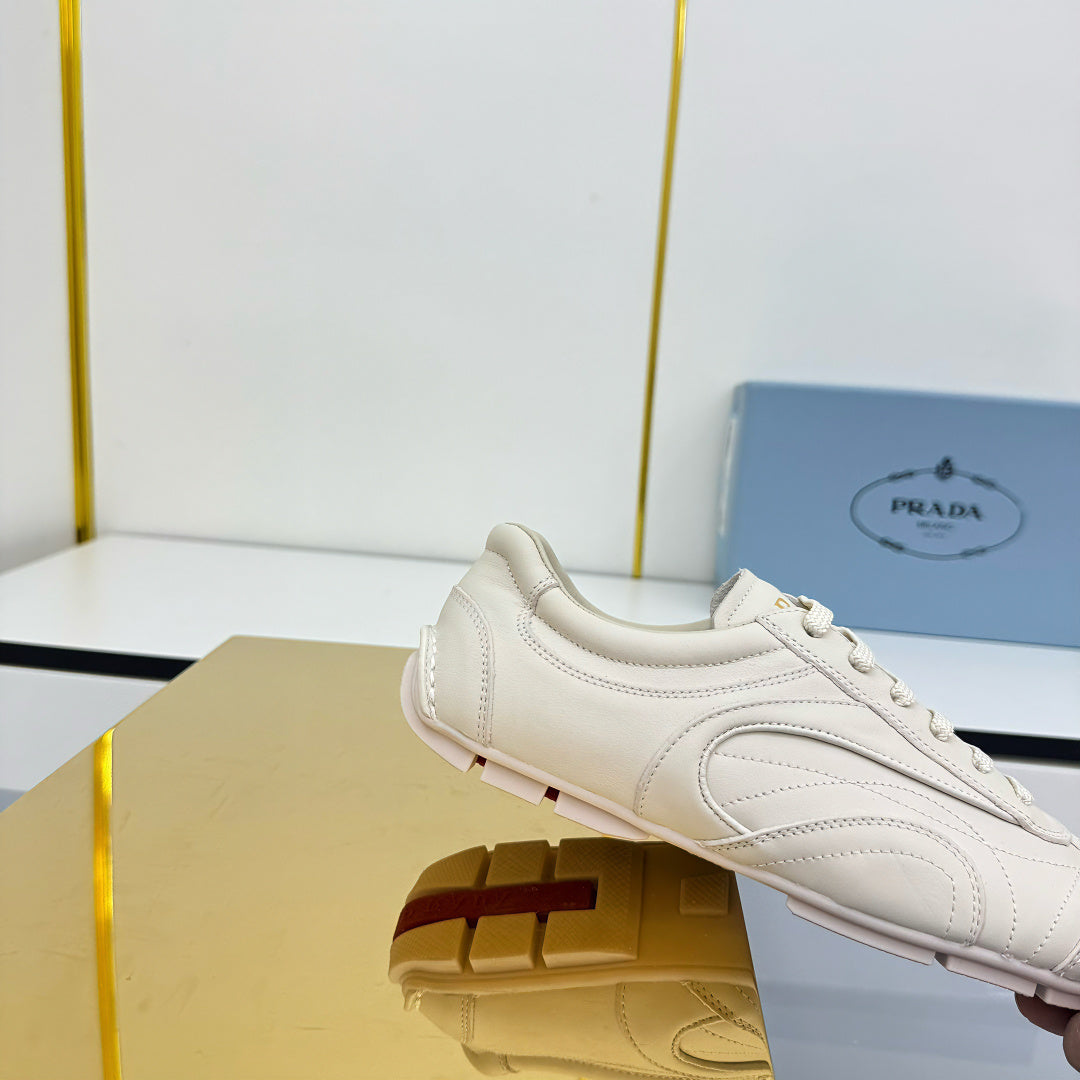 Prada 26s Montecarlo Re-Edition Sneakers Ivory Leather 986634