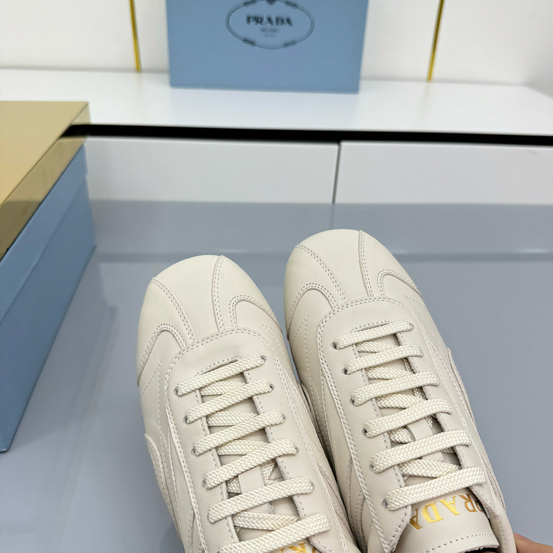 Prada 26s Montecarlo Re-Edition Sneakers Ivory Leather 986634