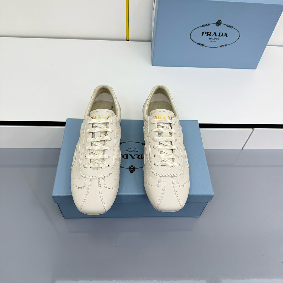 Prada 26s Montecarlo Re-Edition Sneakers Ivory Leather 986634