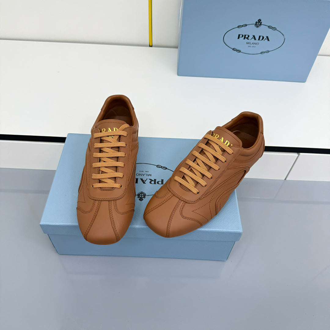 Prada 26s Montecarlo Re-Edition Sneakers Brown Leather 986635