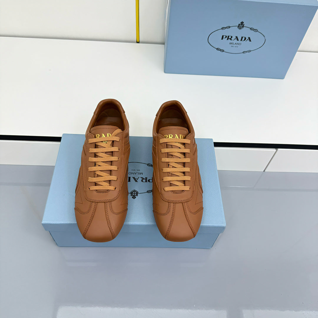 Prada 26s Montecarlo Re-Edition Sneakers Brown Leather 986635