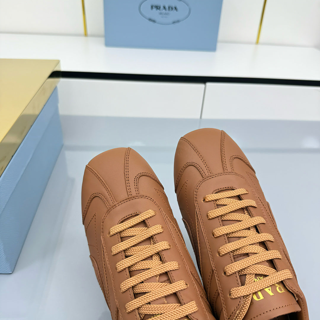 Prada 26s Montecarlo Re-Edition Sneakers Brown Leather 986635