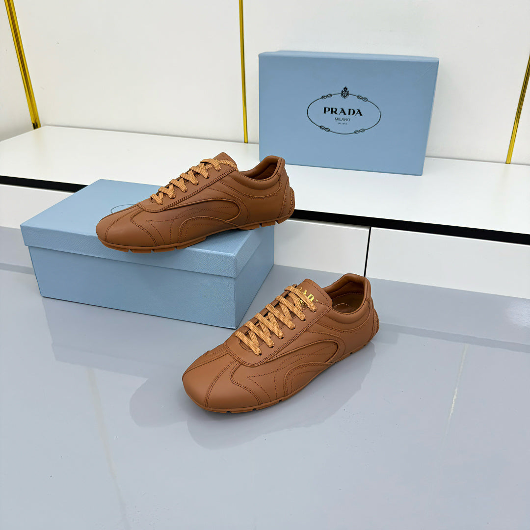 Prada 26s Montecarlo Re-Edition Sneakers Brown Leather 986635