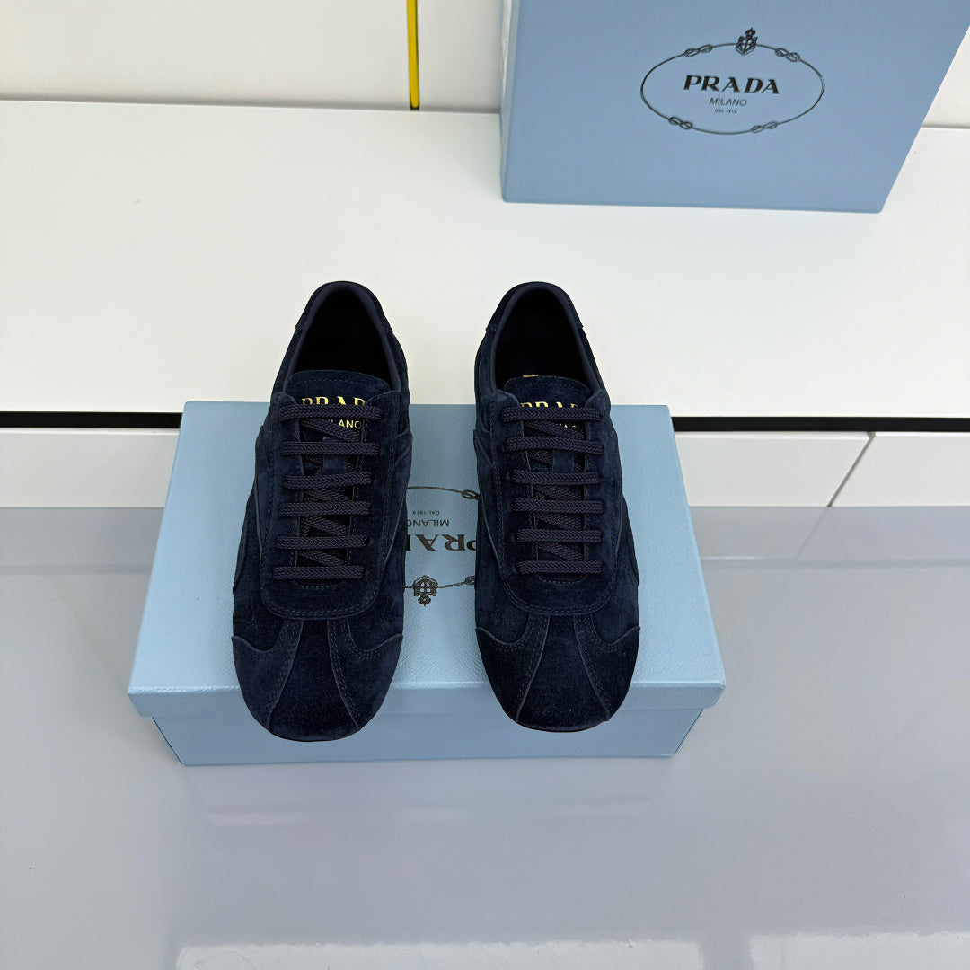 Prada 26s Montecarlo Re-Edition Sneakers Dark Blue Suede 986636
