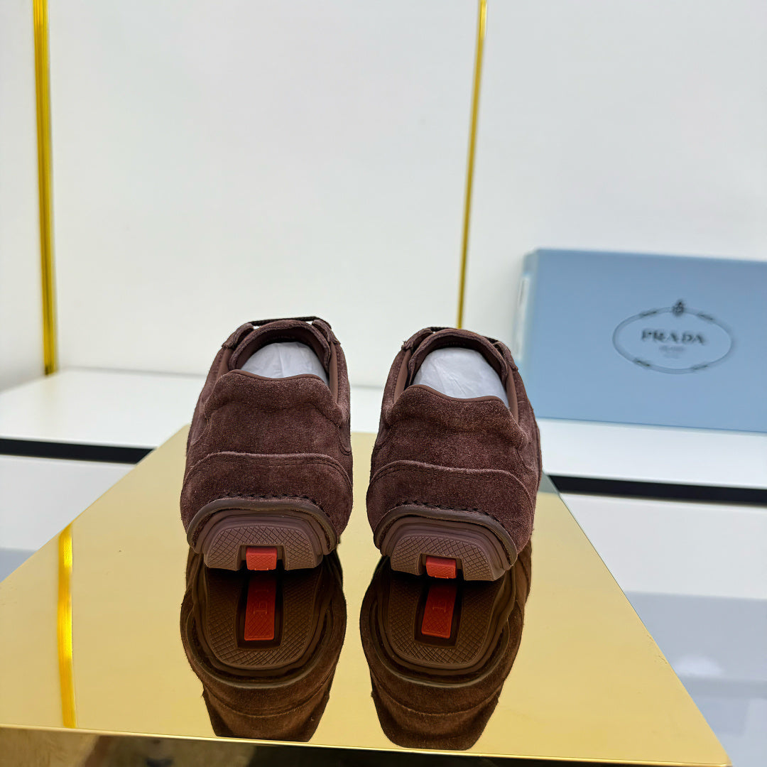Prada 26s Montecarlo Re-Edition Sneakers Dark Brown Suede 986637