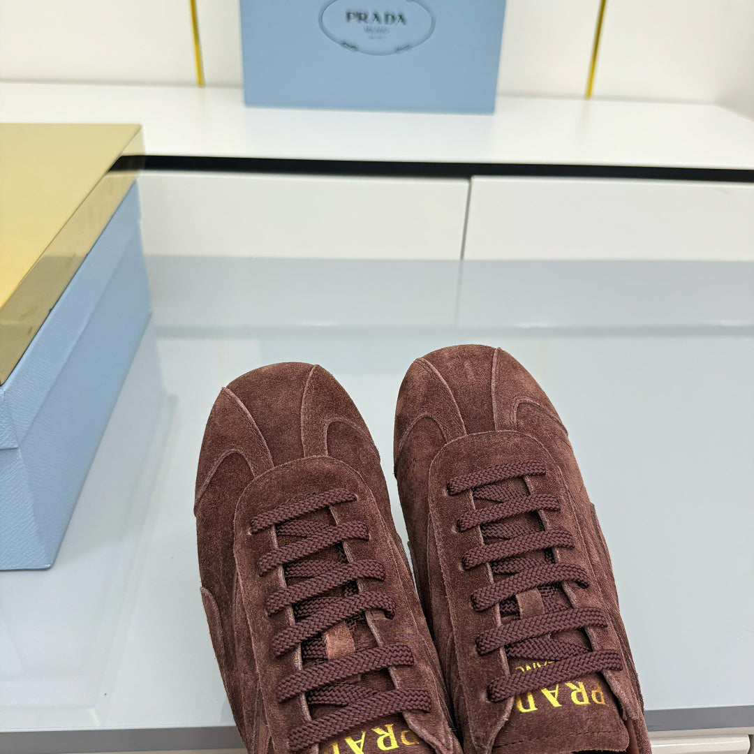 Prada 26s Montecarlo Re-Edition Sneakers Dark Brown Suede 986637