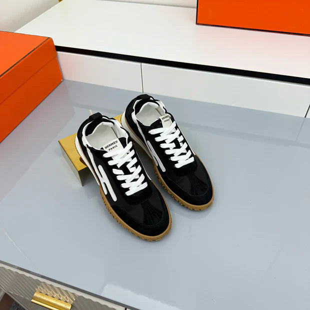 HM 2026 Casual Sneakers Black White Suede 667354