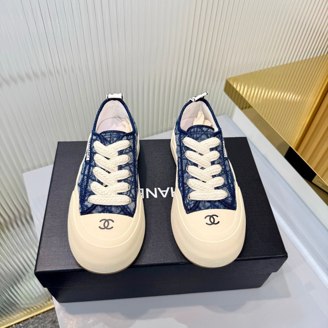 CC 26s Biscuit Shoes Blue White Sheepskin Denim 927710