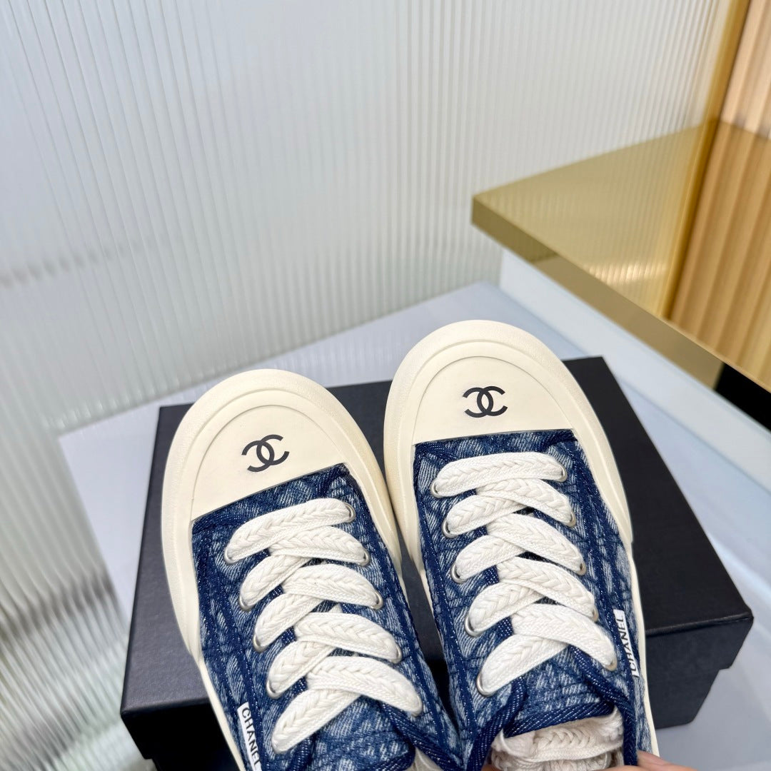 CC 26s Biscuit Shoes Blue White Sheepskin Denim 927710