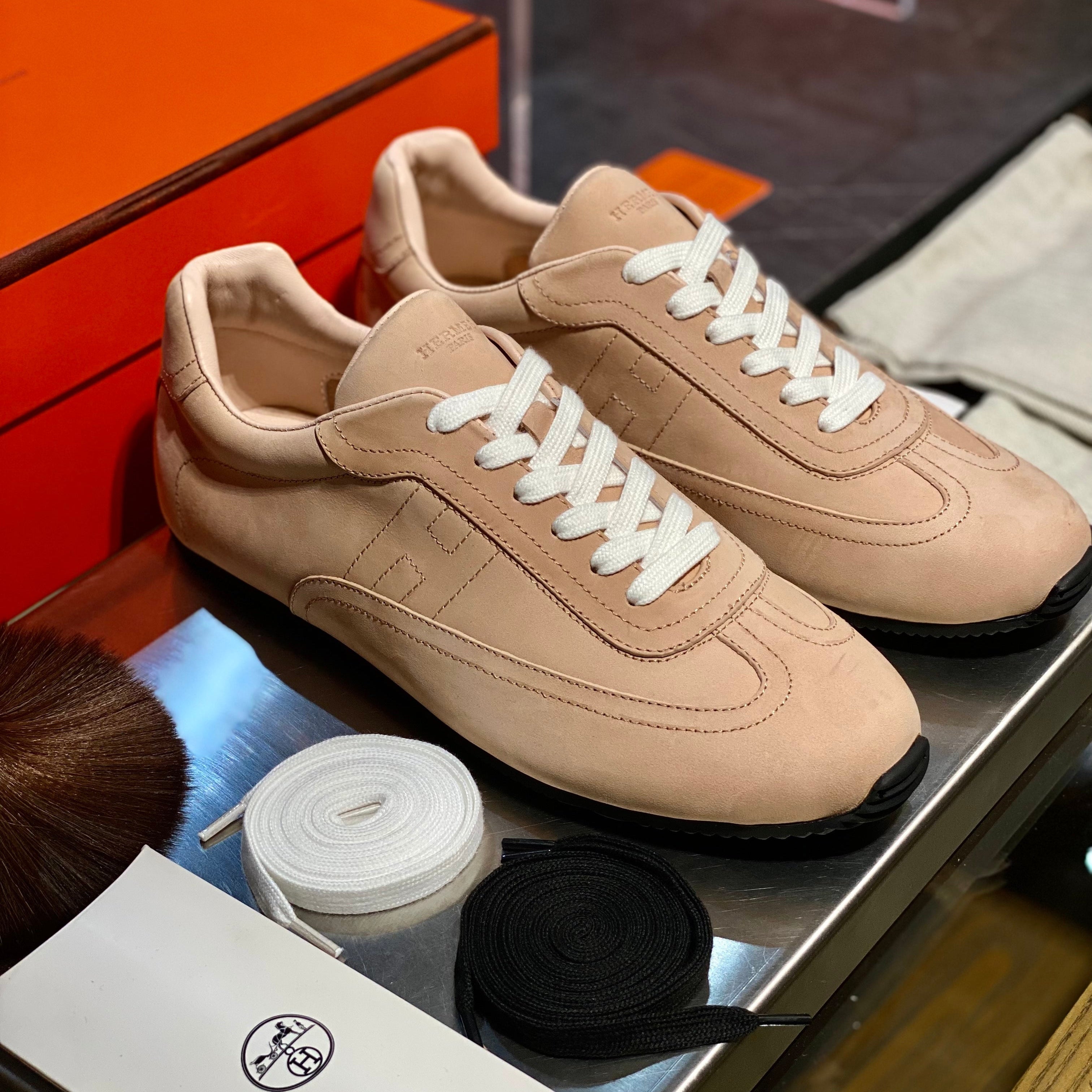 HM Master Sneaker Beige Perlino Supple Calfskin 891616