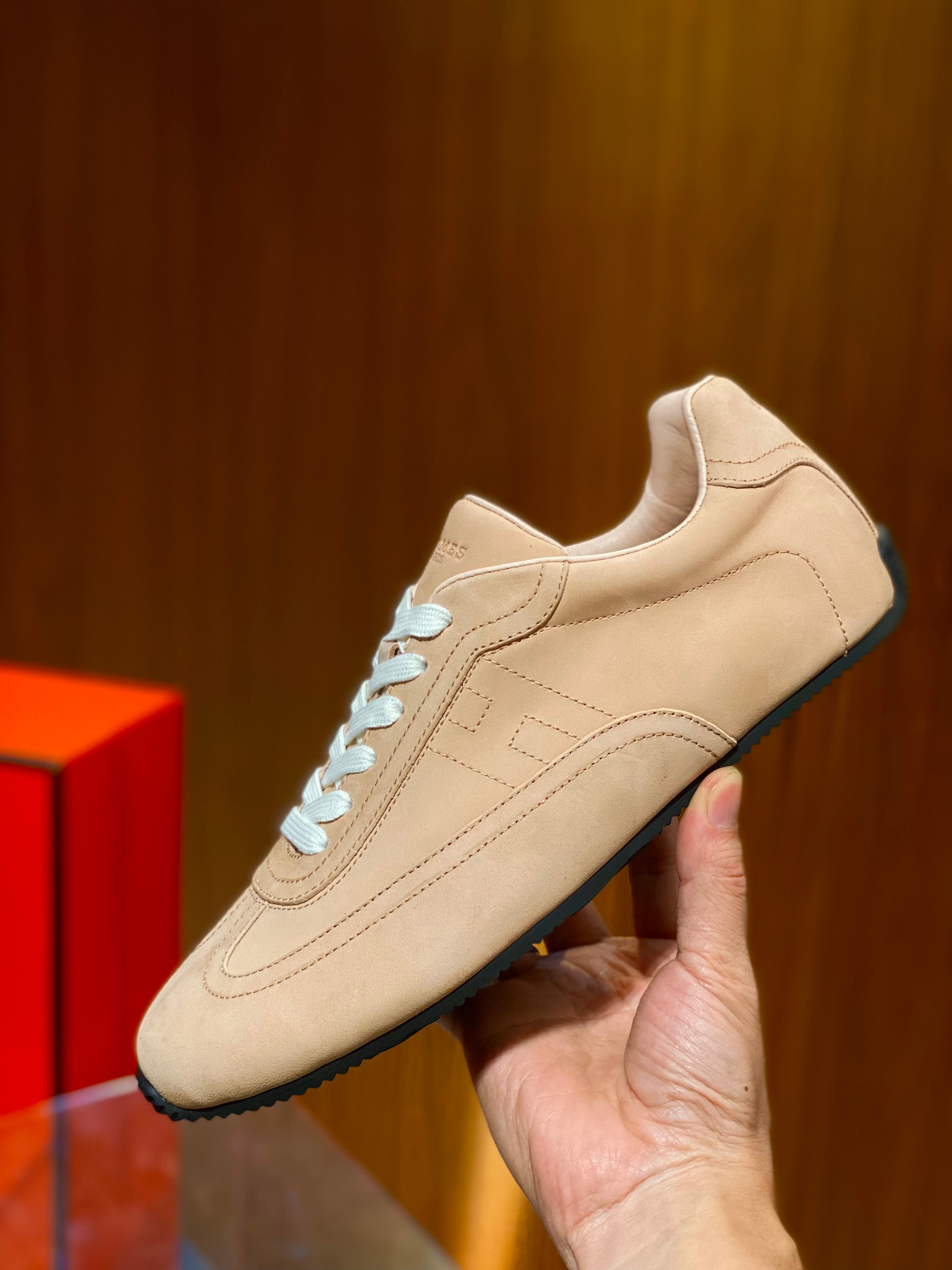 HM Master Sneaker Beige Perlino Supple Calfskin 891616