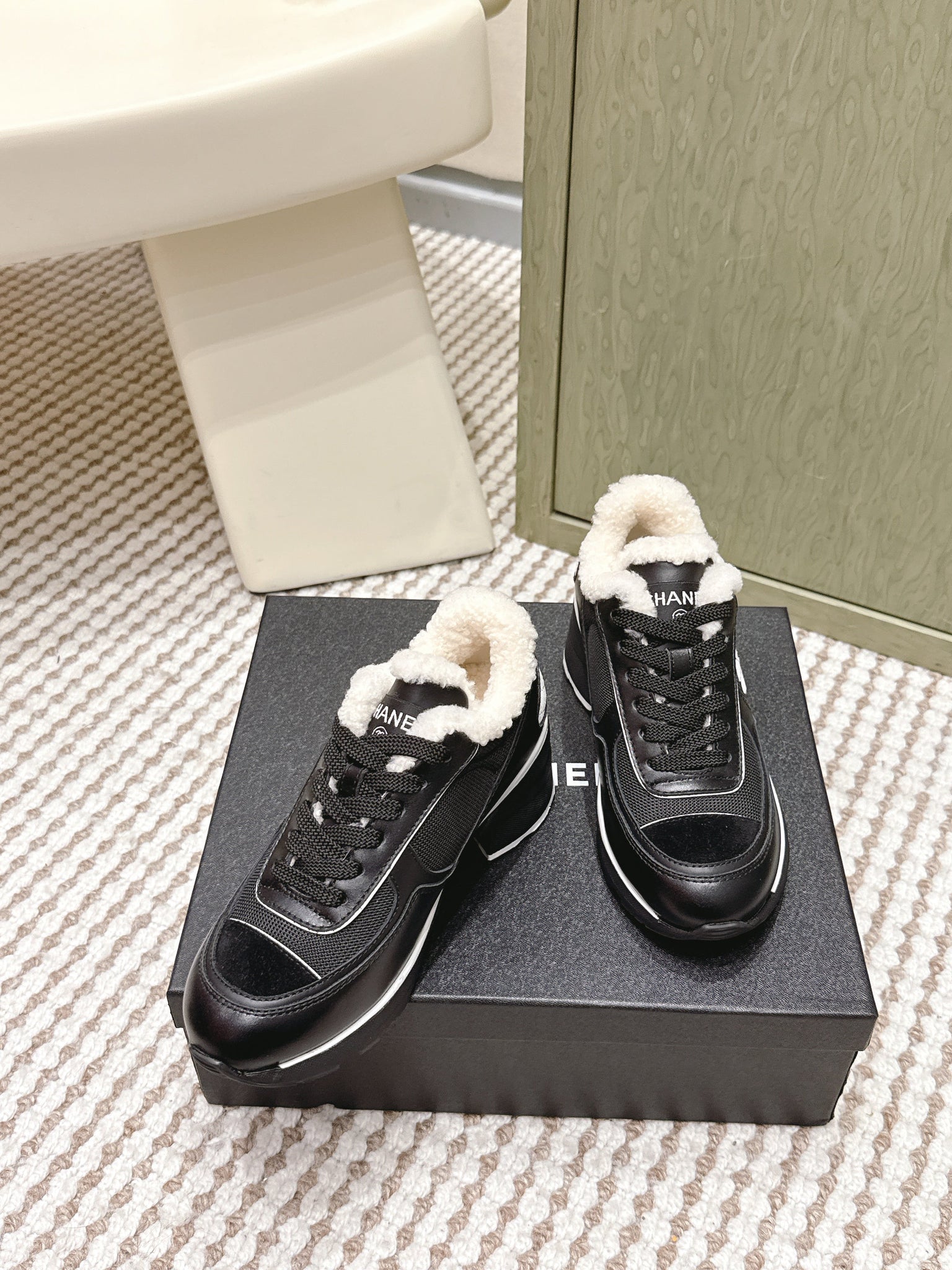 CC 26s Sneakers In Black Synthetic Fabric And Suede Calfskin