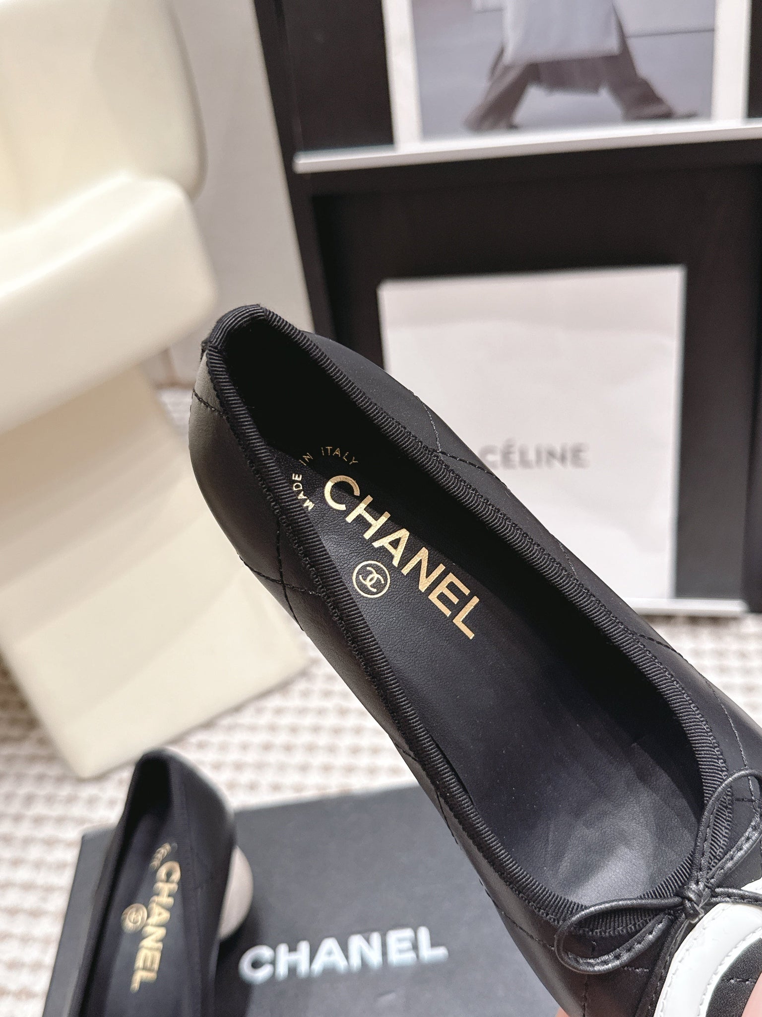 CC 26s Pearl High Heels 5.5cm Black Calfskin
