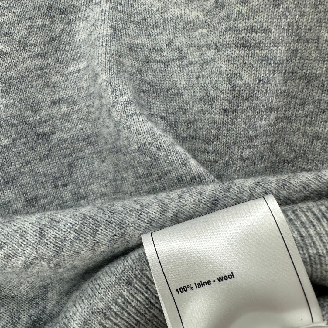 CC V-neck Vest Grey Wool 346001