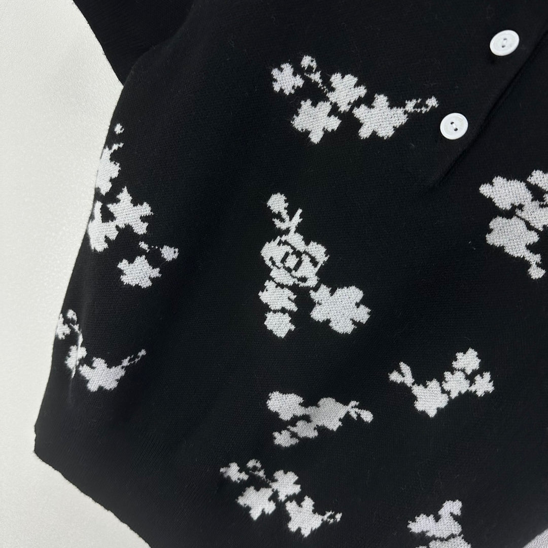 CC Polo Black & White Wool 346019