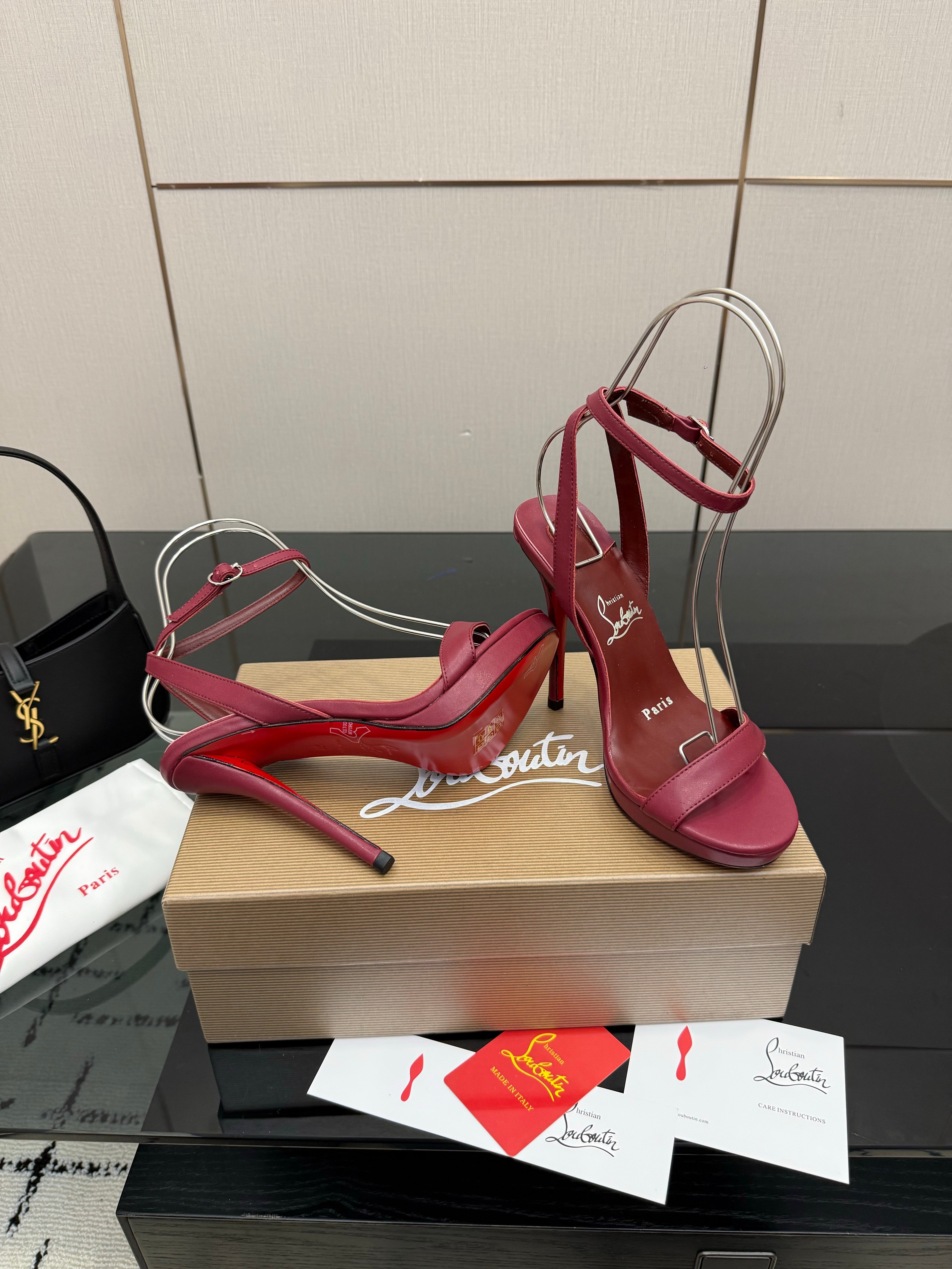 CL Miss Z Sandal 12cm Burgundy Cowhide 828154